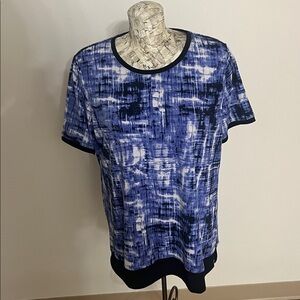 Northern Traditions Blue and Black Top SIZE L